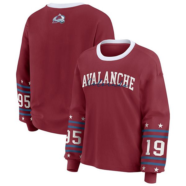 

Женская бордовая футболка Colorado Avalanche с длинным рукавом Wear By Erin Andrews, Красный, Женская бордовая футболка Colorado Avalanche с длинным рукавом Wear By Erin Andrews