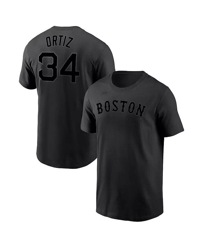 

Мужская черная футболка с именем и номером Дэвида Ортиса из Boston Red Sox Nike