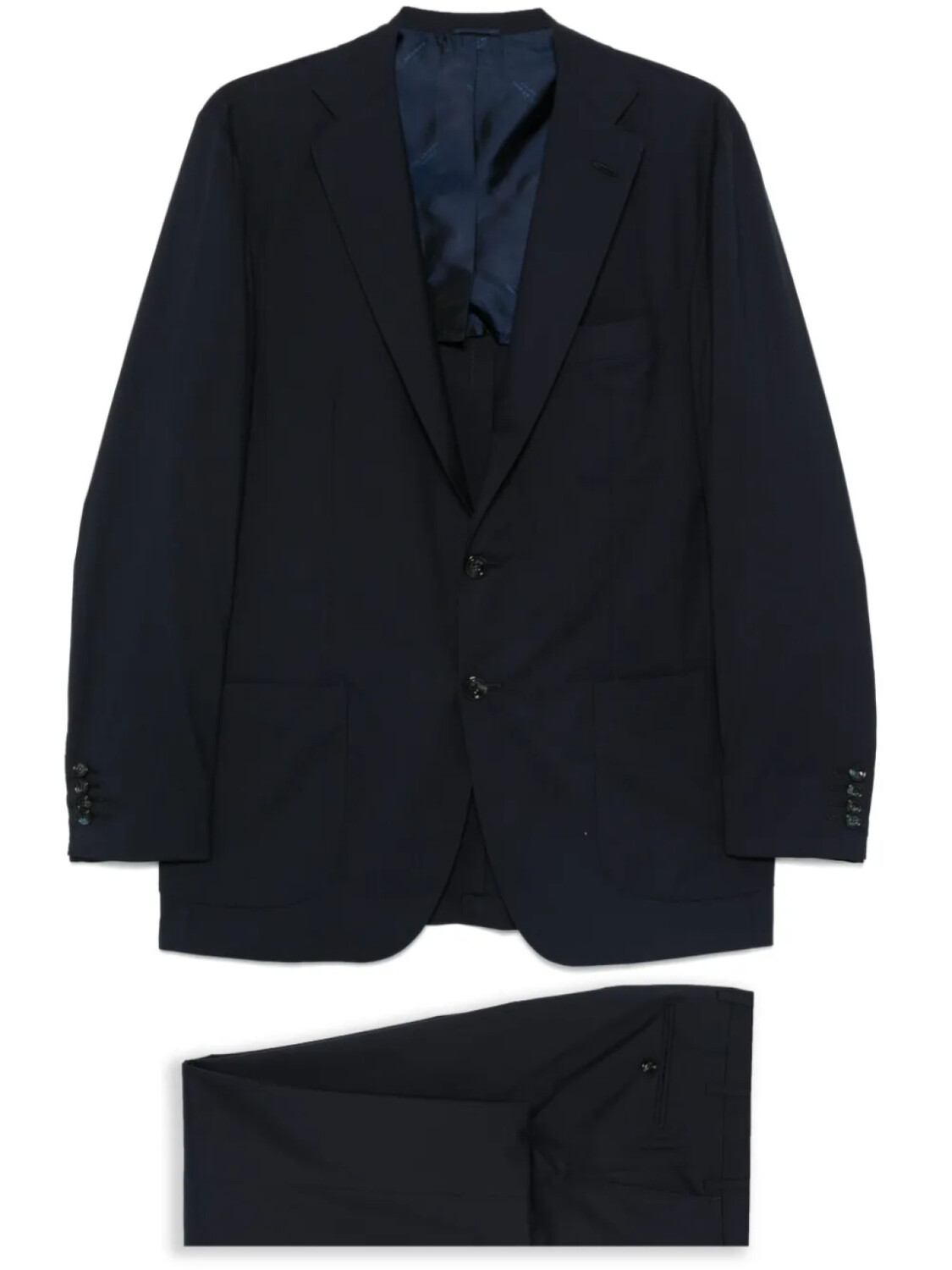 

Однобортный костюм Kiton, синий