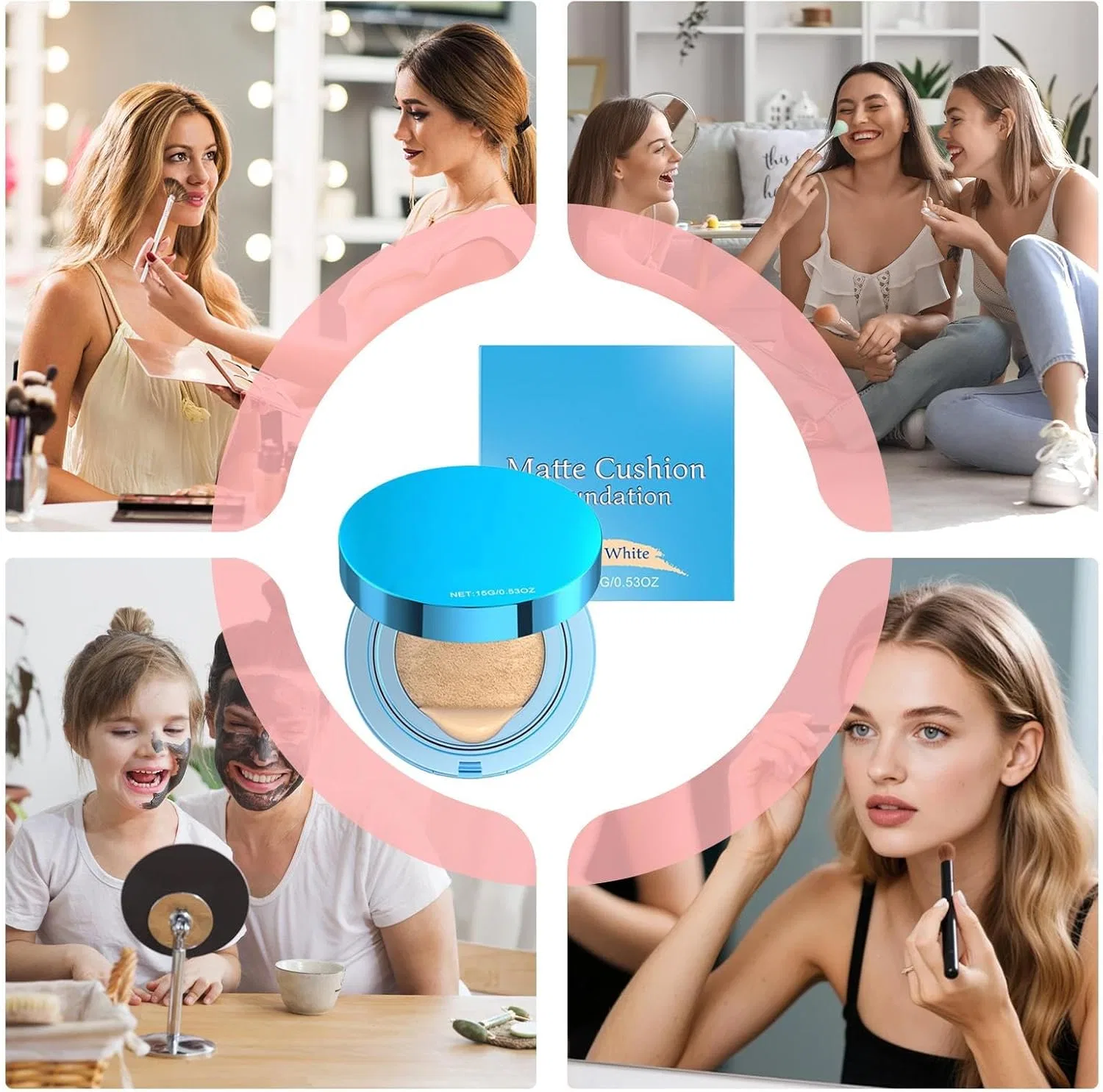 Тональная основа Air Cushion, увлажняющая, No Brand, 15 г, оттенок Ivory — фото 4