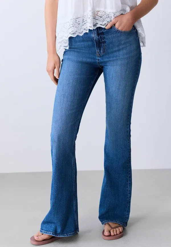 Джинсы клеш Next Tall Fit Authentic Flare, средне-синий
