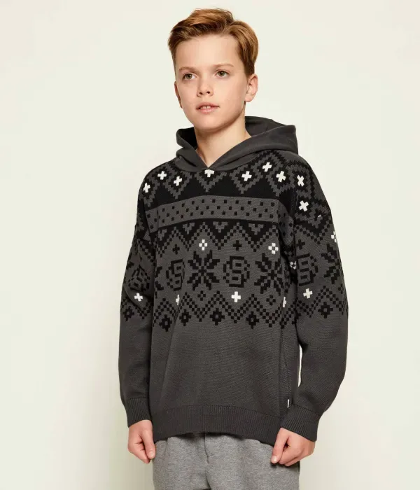 Свитер regular fit Boss Kidswear, графитовый