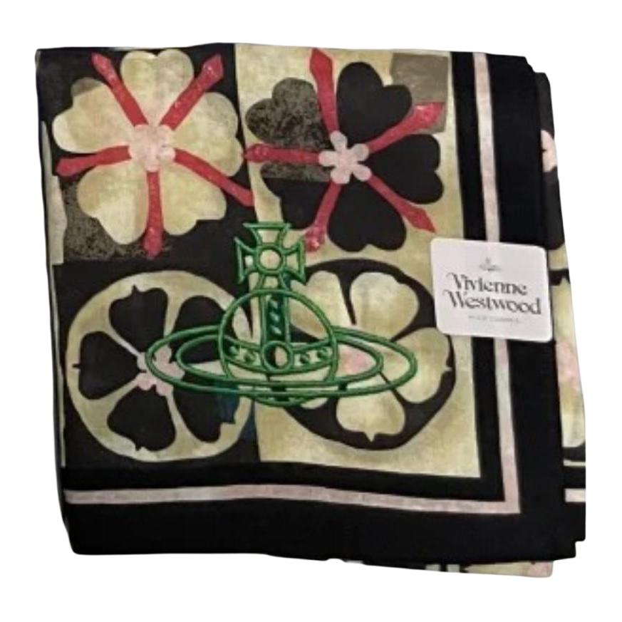 Vivienne Westwood Шелковый шарф бежевый