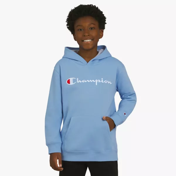 

Толстовка с вышивкой и фирменным принтом для мальчиков 8-20 лет Champion, цвет placid blue