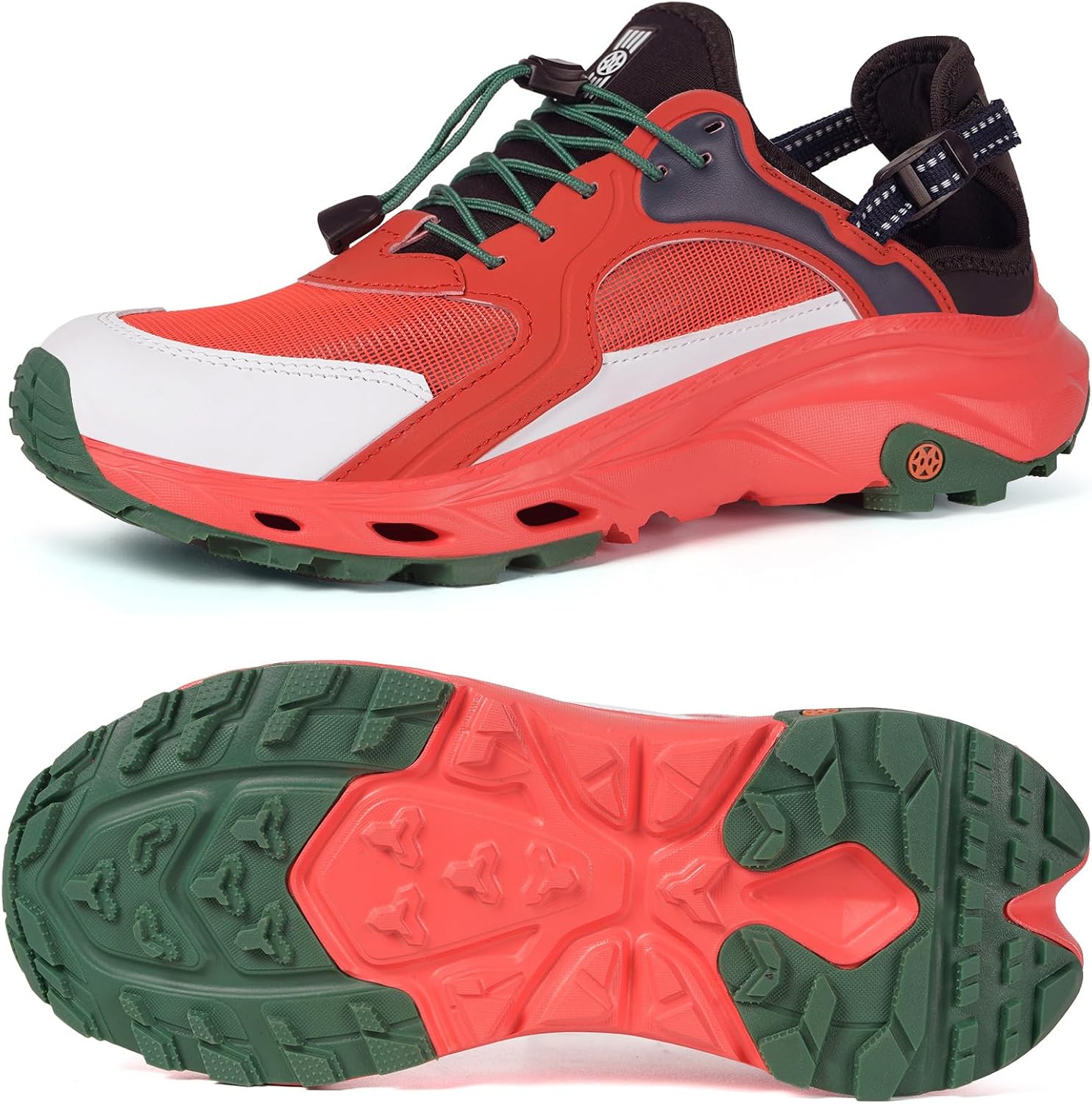 

Мужские амфибийные водные туфли для улицы, походные сандалии, быстросохнущие, для плавания, пляжа, закрытым носком, противоскользящие, для рыбалки на реке, парусного спорта, путешествий и активного отдыха Sisttke, оранжевый