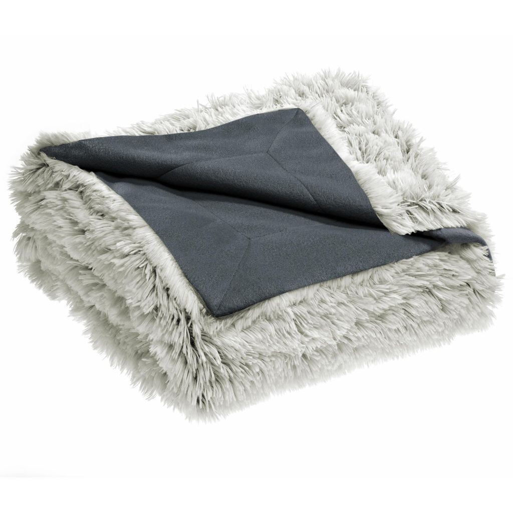 

Одеяло Shetland 150х200 серое, полиэстер, флис Flokati Look CelinaTex