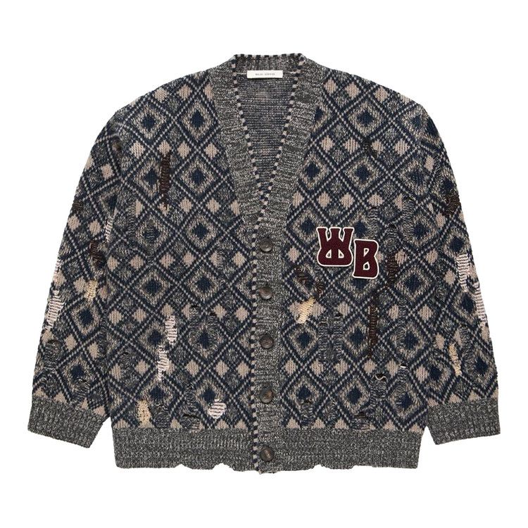 

Кардиган Wales Bonner Sibling Cardigan, Grey/Black/Navy/Ivory