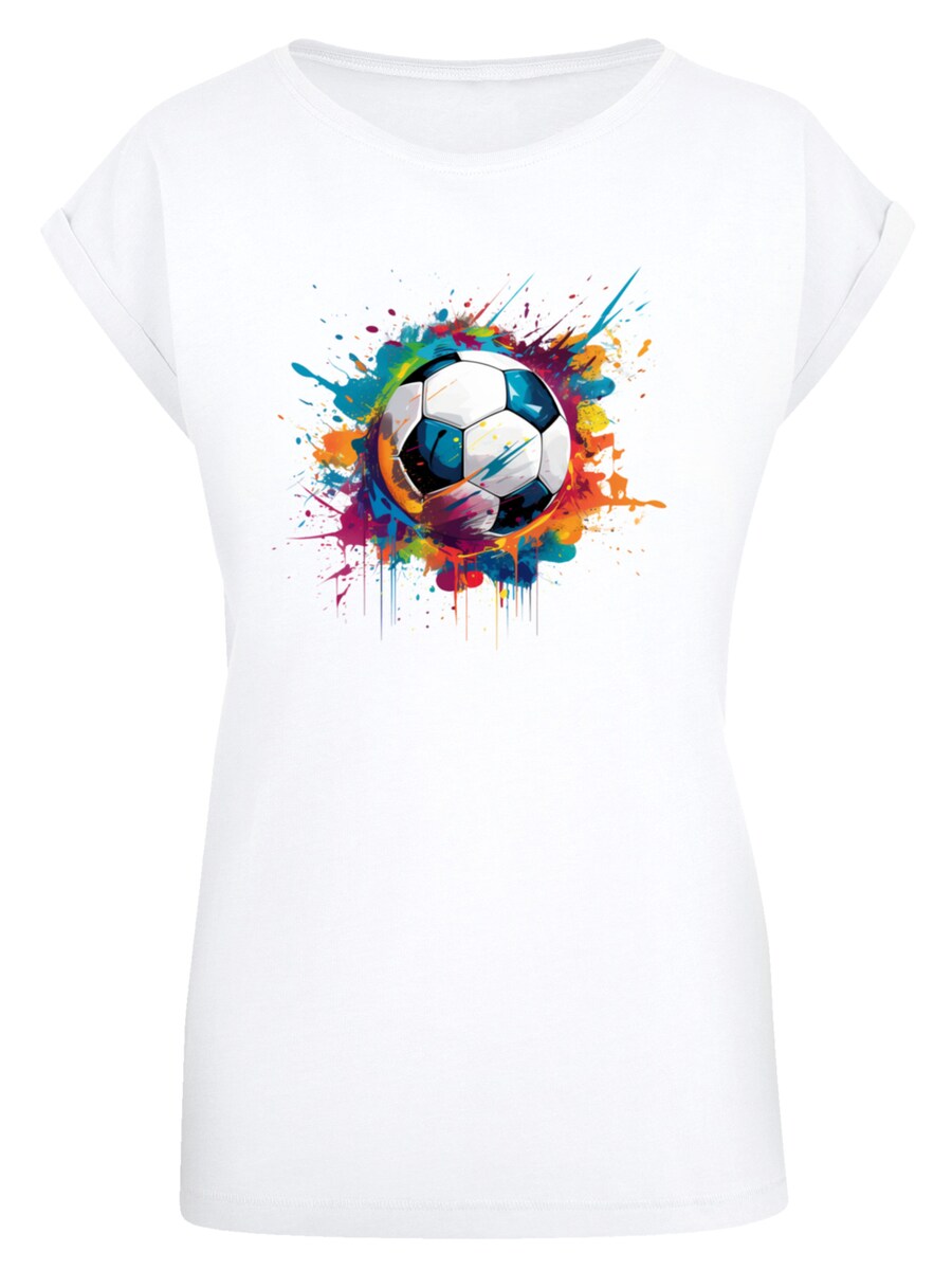 

Рубашка F4NT4STIC Bunte Fußball Grafik, белый