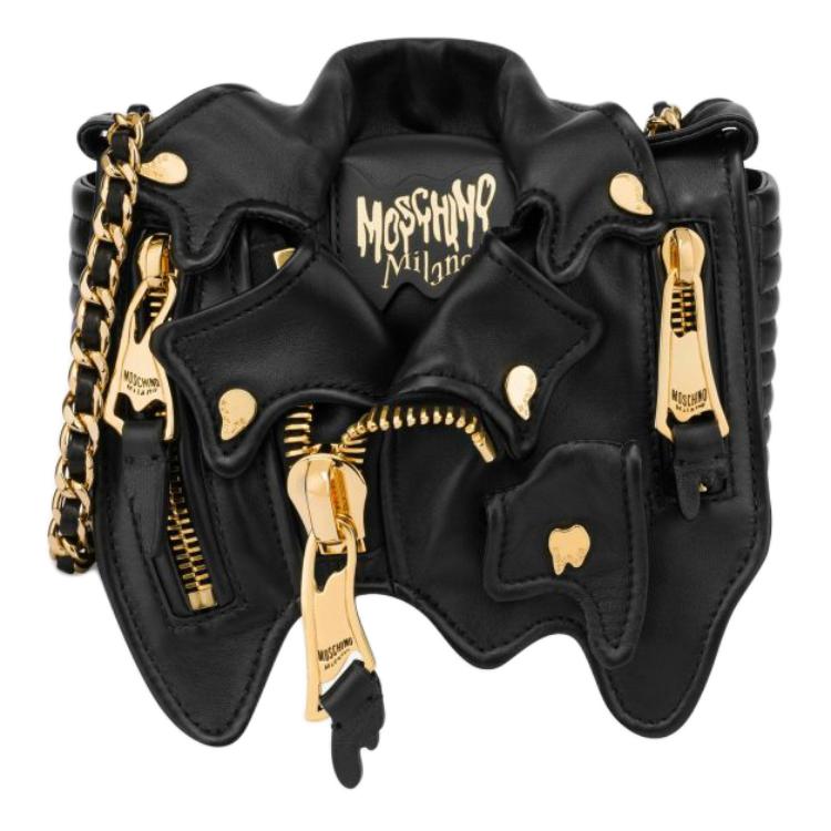 

MOSCHINO Сумка через плечо из овчины, женская, черного цвета, маленького размера
