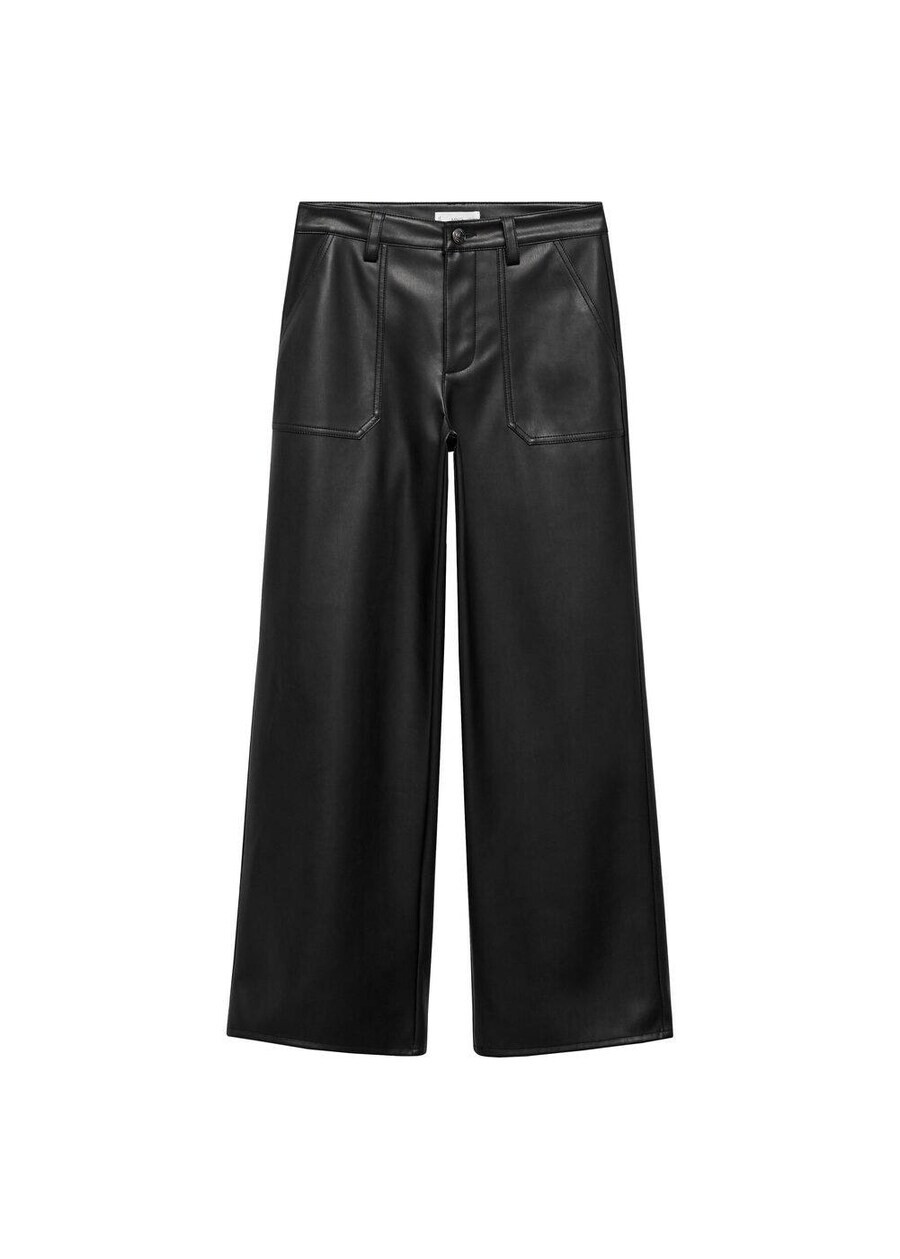 

Тканевые брюки MANGO TEEN Loose fit Pants Poli, черный