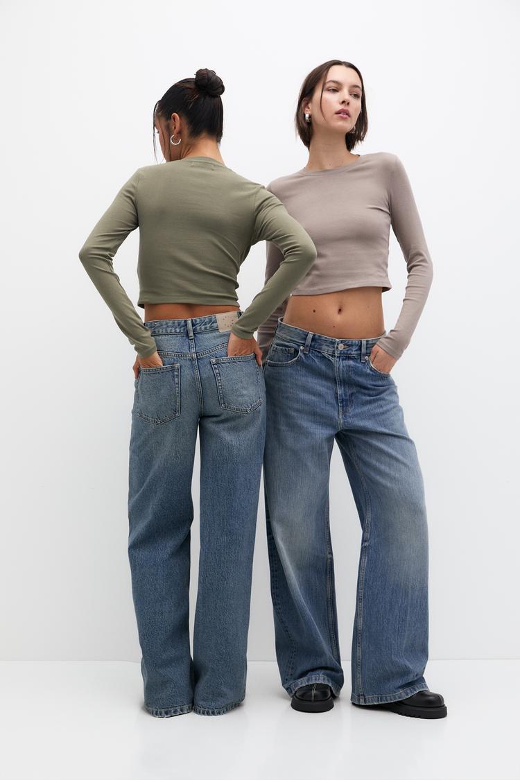 

Упаковка из 2 футболок с длинным рукавом Pull And Bear, мультиколор