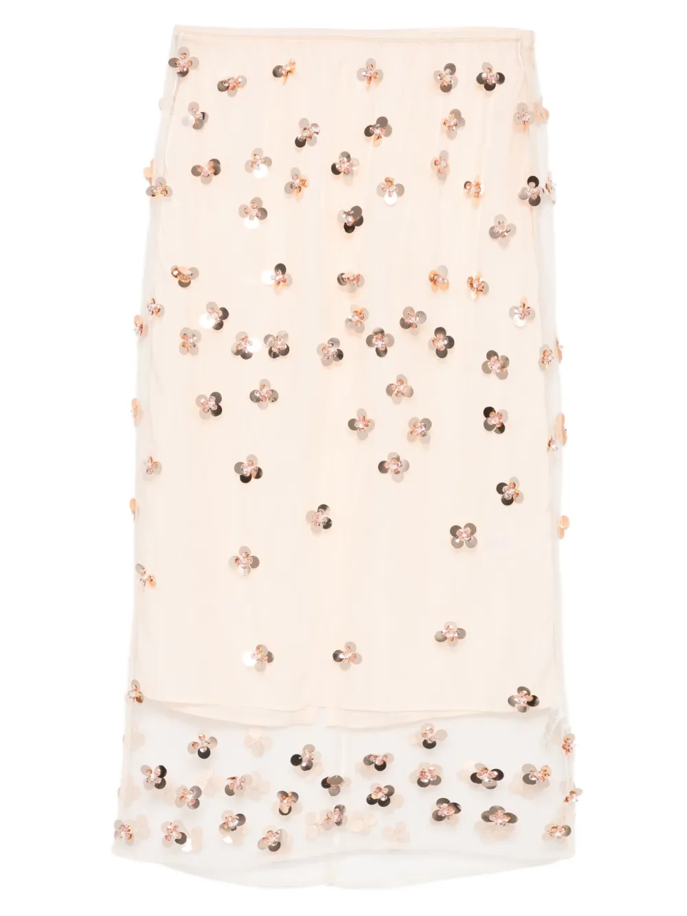 

Миди-юбка с цветочными элементами Forte Forte, бежевый