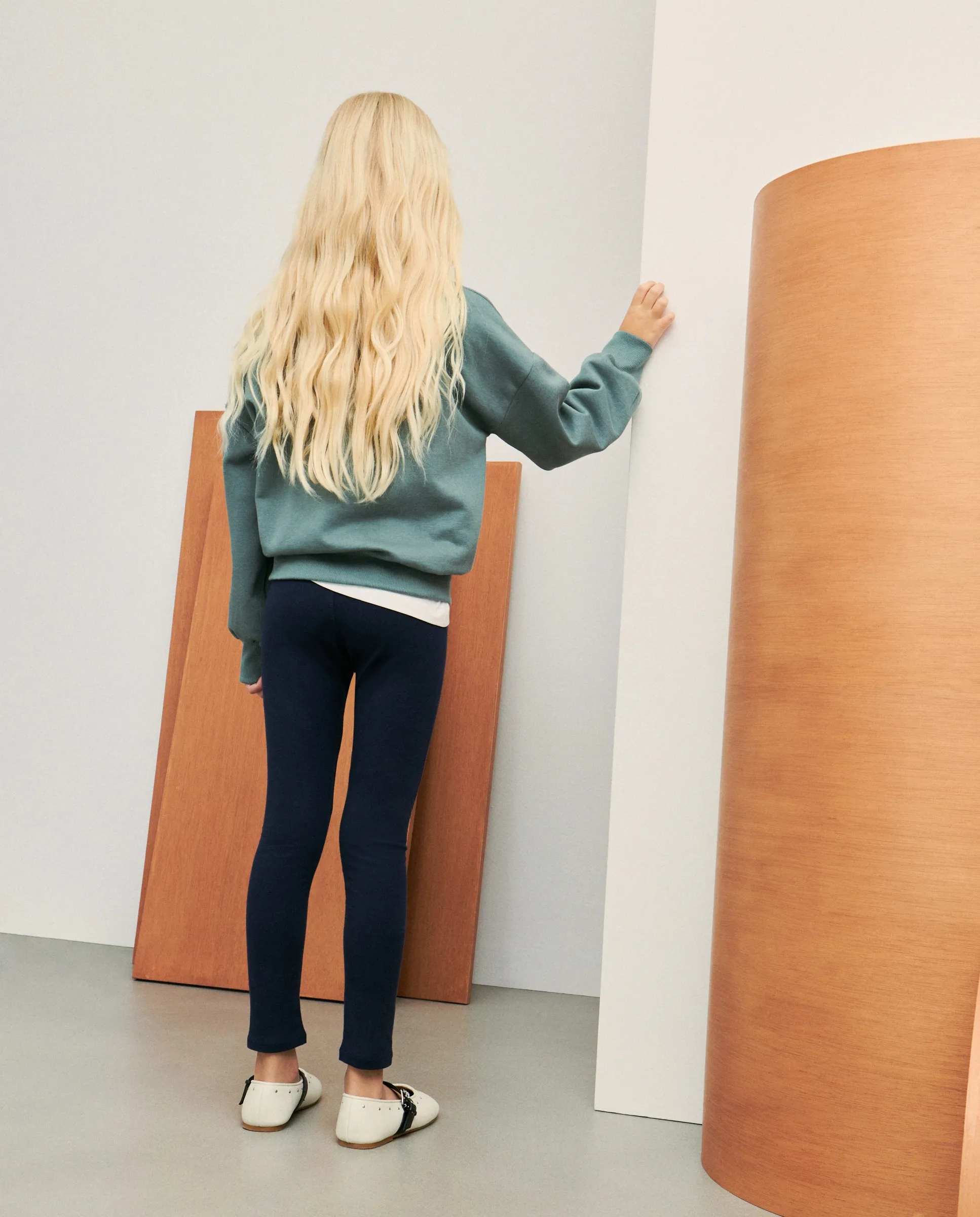 Базовые детские леггинсы Kids El Corte Inglés, темно-синий — фото 3