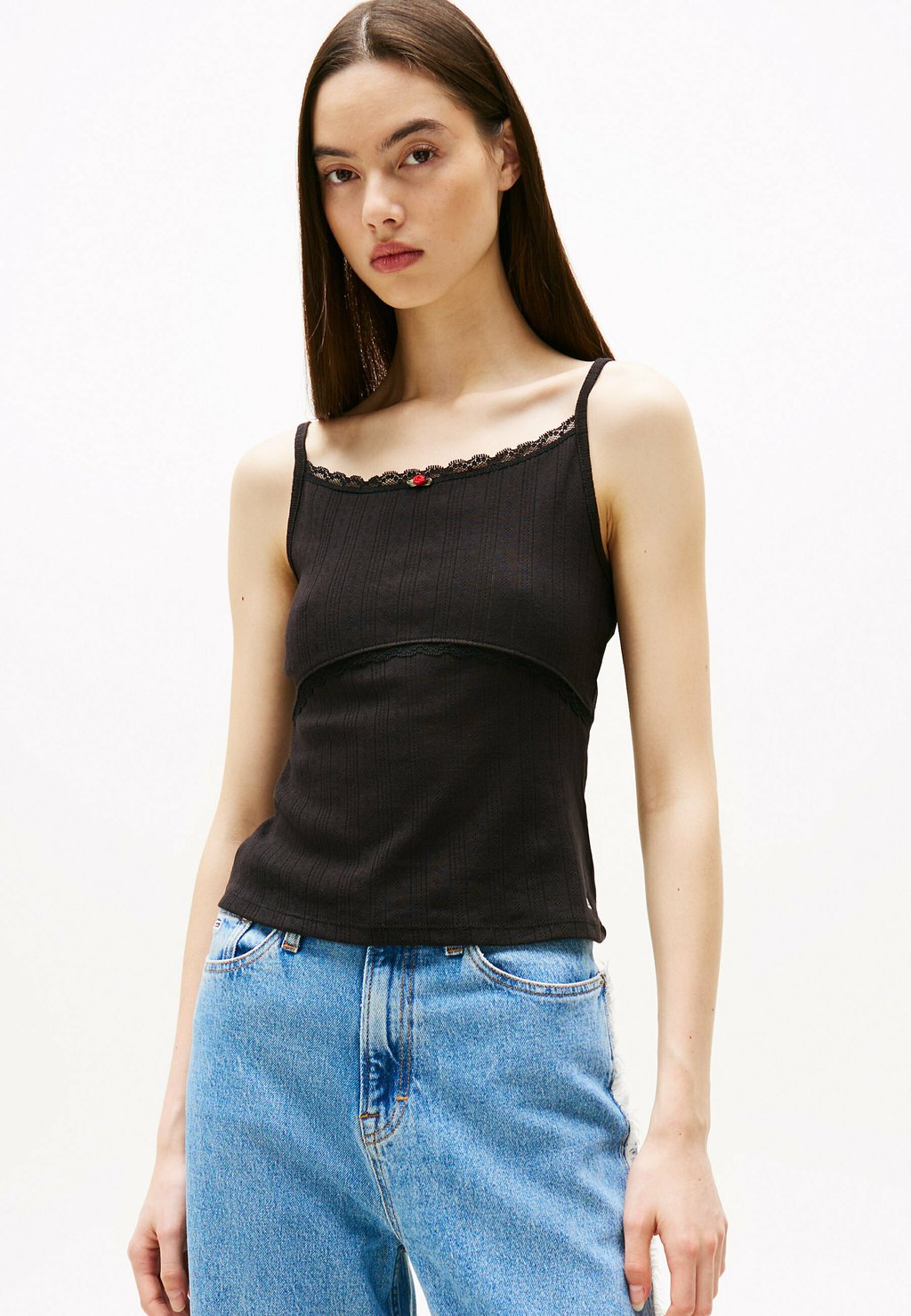 

Топ SLIM SPAGHETTI STRAP Tommy Jeans, черный