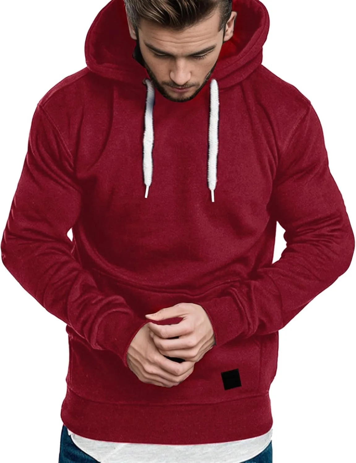 

Мужская худи Slim Fit Comfort с длинными рукавами и шнурком