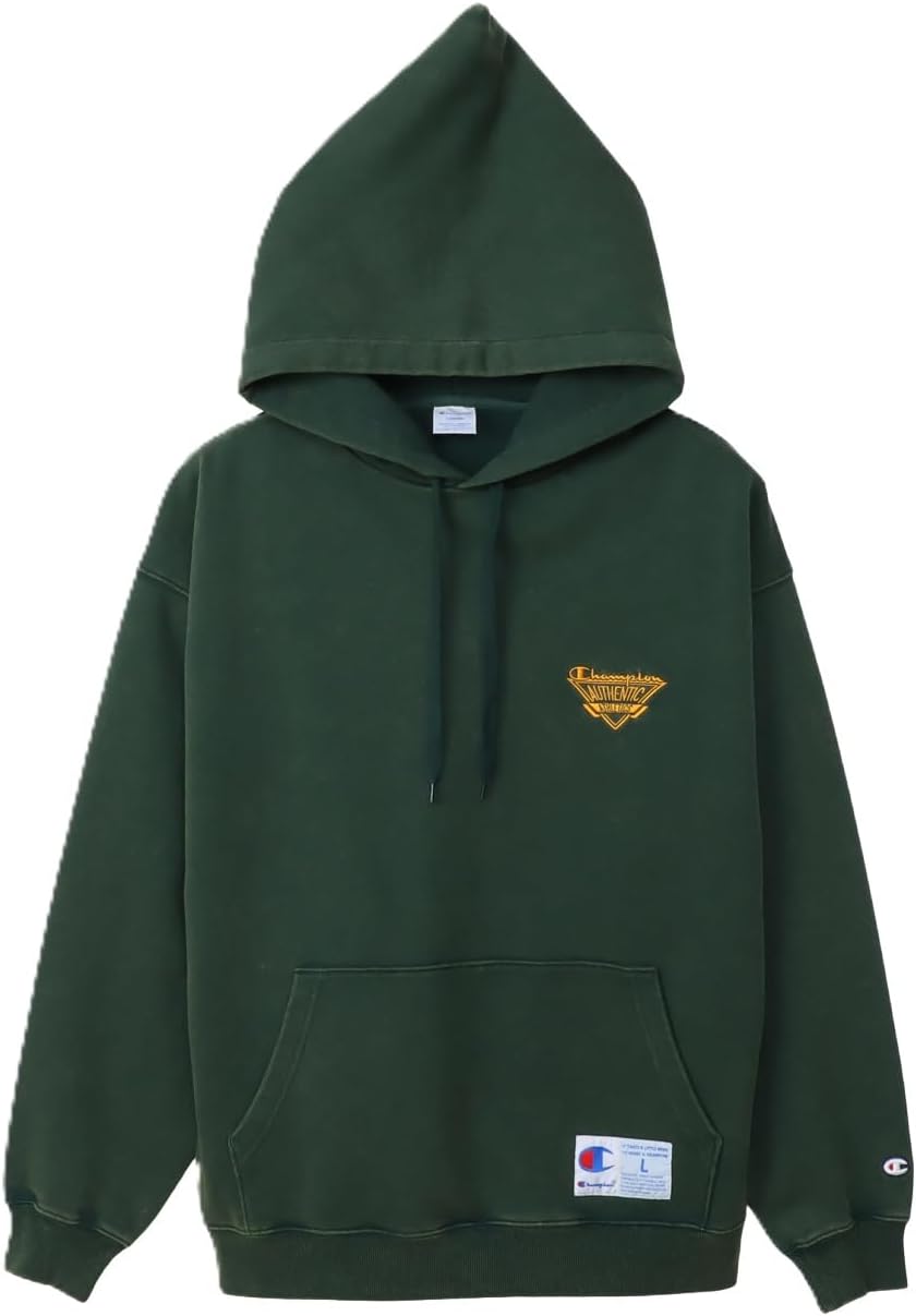 

Мужская толстовка Champion с длинными рукавами, из французского махрового трикотажа, свободного кроя, из хлопка, с вышитым логотипом США, в стиле Action Style C3-C107, темно-зеленый