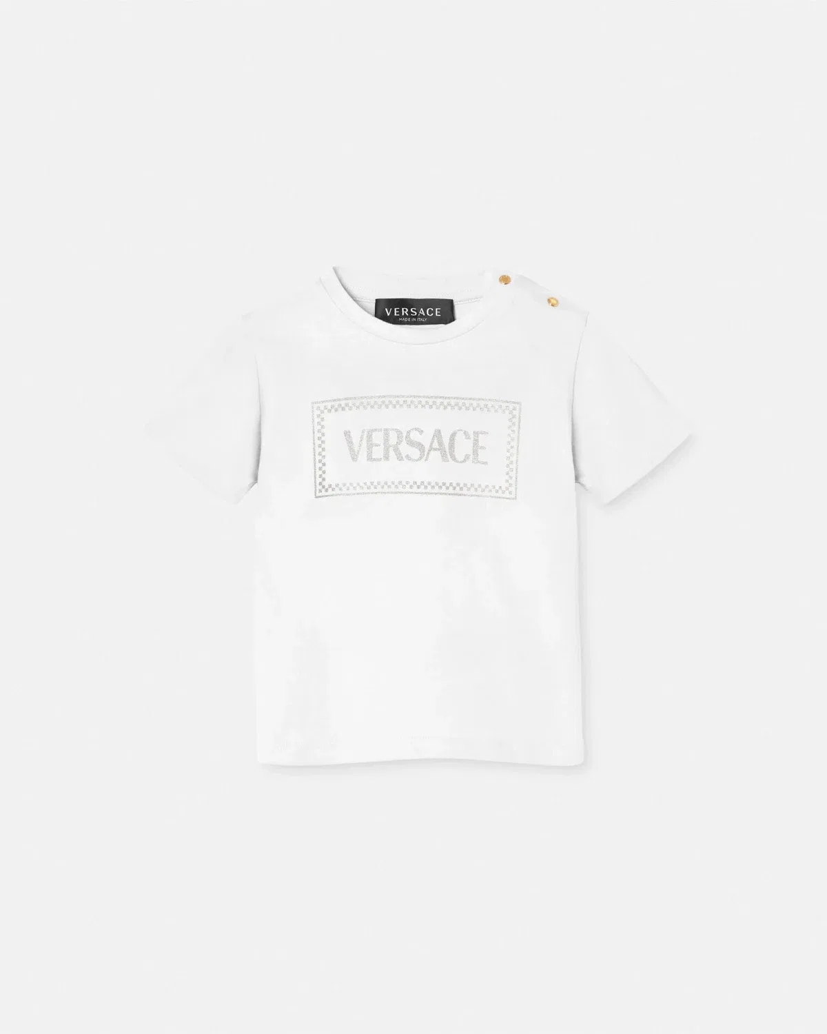 Винтажная футболка с логотипом 90-х для малышей VERSACE, белый