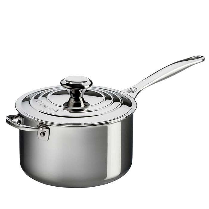 

Кастрюля Le Creuset из нержавеющей стали емкостью 4 литра с крышкой, серебряный
