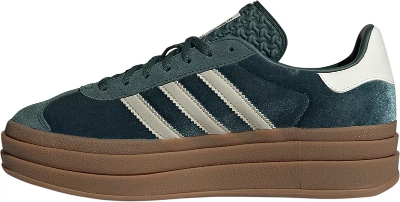 Женские кроссовки Adidas Originals Gazelle Bold, зеленый/серый — фото 3