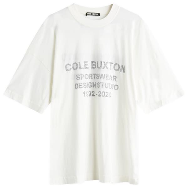 

Футболка с логотипом наизнанку Cole Buxton, белый