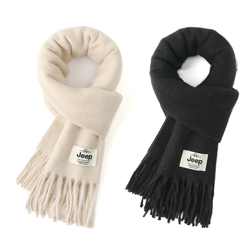 

Jeep Вязаный шарф унисекс, 2 Pack (Beige+Black)