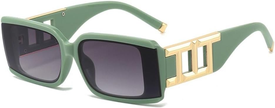 

Прямоугольные солнцезащитные очки для женщин и мужчин, леопардовый принт, черный стиль, золотистый декор, винтажные градиентные линзы, поликарбонатная оправа, защита от УФ-излучения UV400 generic, C4