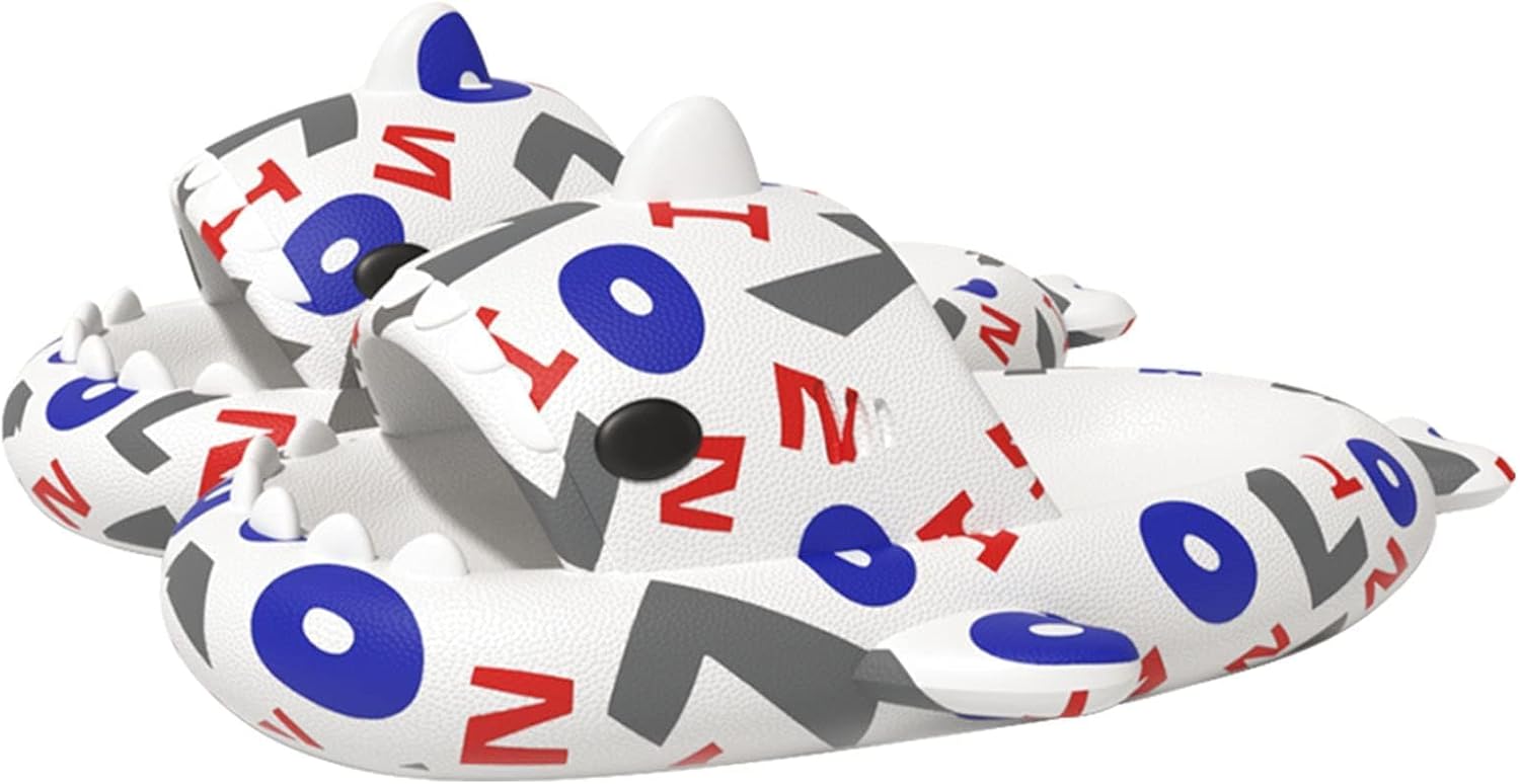 

Унисекс сандалии с изображением акулы, оригинальные улучшенные, противоскользящие, быстросохнущие, для женщин и мужчин, светло-голубые, размер универсальный 6-13 Generic