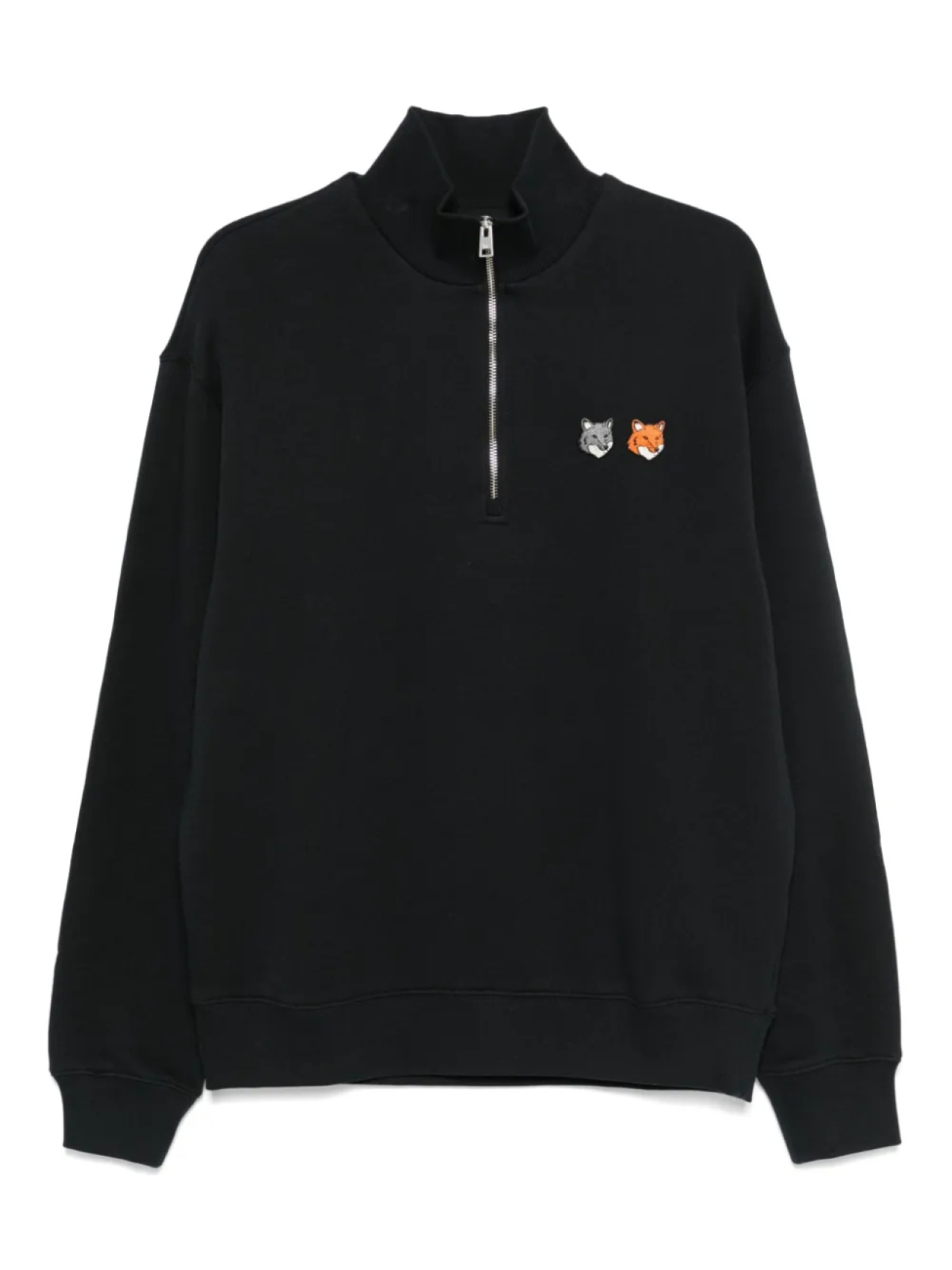 

Толстовка Fox Head с полумолнией Maison Kitsuné, серый