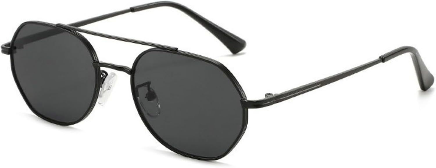 

Willochra Стильные квадратные солнцезащитные очки-пилот для женщин, с двойной перемычкой, металлическая оправа, мужские очки для активного отдыха, солнцезащитные очки UV400, C5