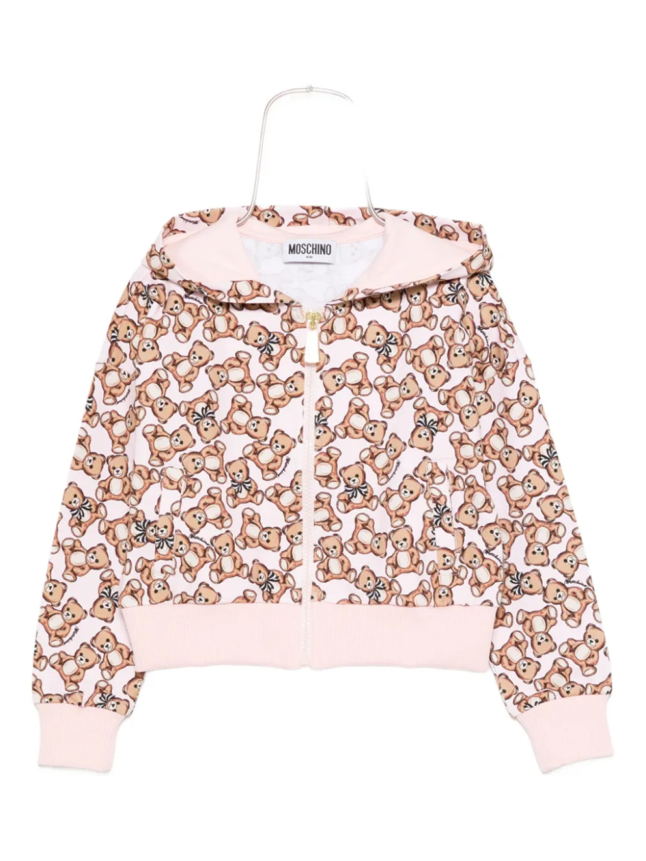 

Куртка с капюшоном и принтом «Тедди» от Moschino Kids, розовый