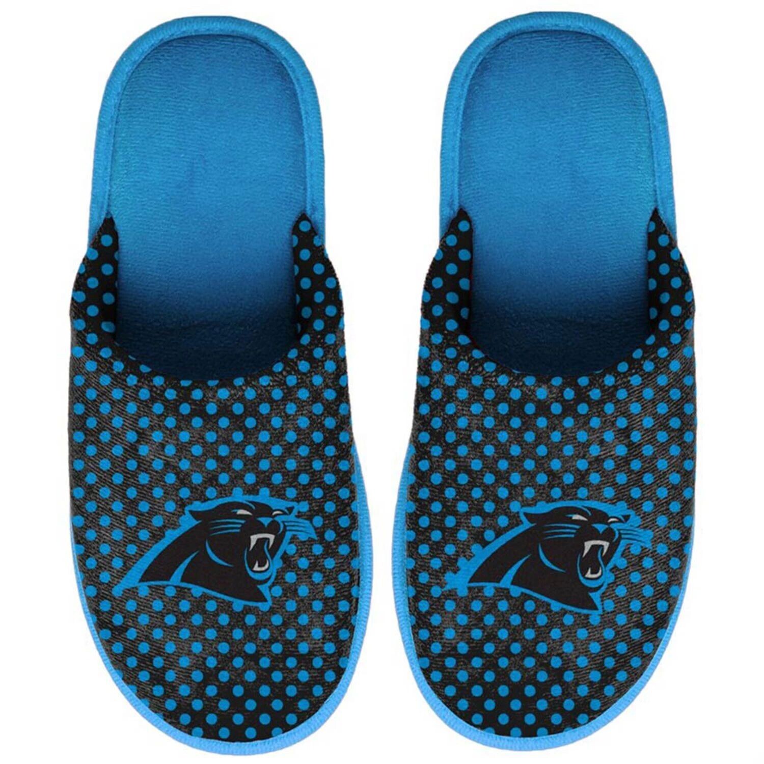 

Женские тапочки FOCO Carolina Panthers с большим логотипом