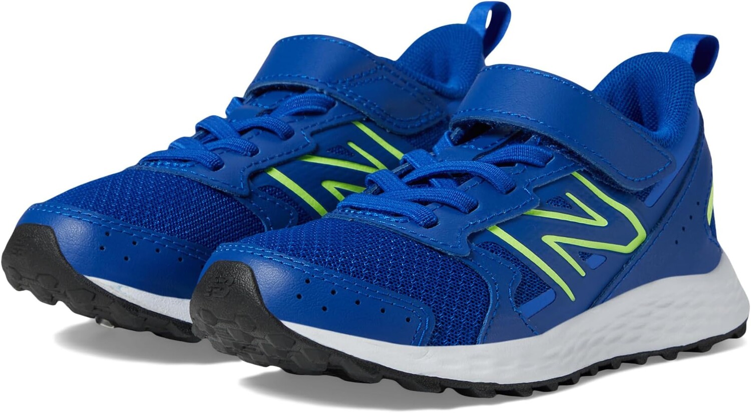 

Кроссовки New Balance Kids Fresh Foam 650v1 Bungee Lace with Top Strap, цвет Team Royal/Bleached Lime Glo