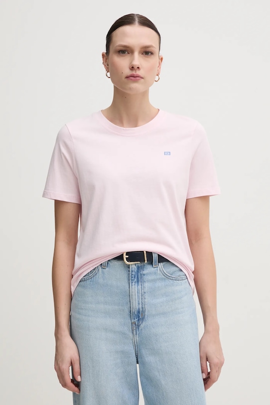 

Хлопковая футболка Tommy Hilfiger, розовый
