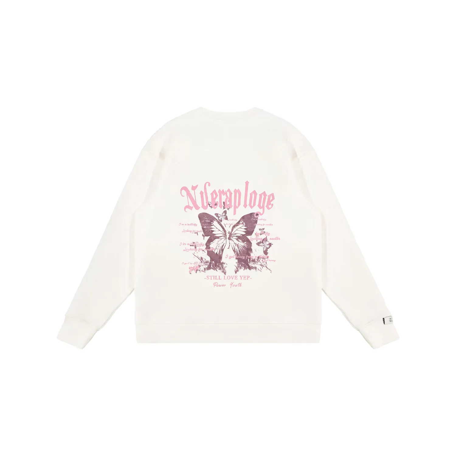 Adidas LABEL Свитшот Unisex Crimson Butterfly Crew Neck Moderate Regular — фото 4