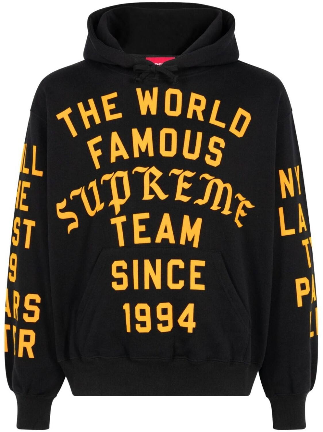 

Supreme худи Team Flocked, черный