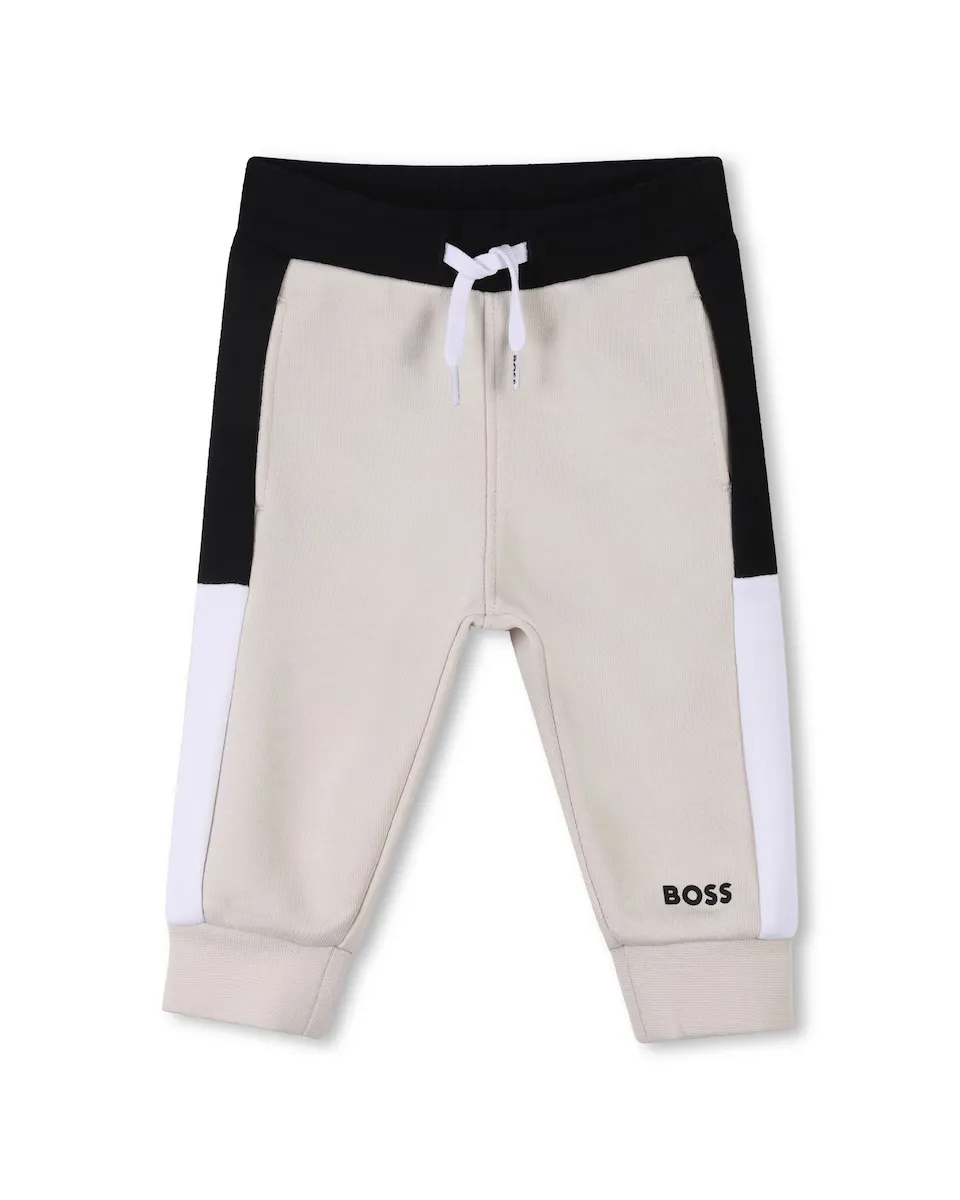 

Baby boy спортивные штаны в однотонном белом цвете BOSS Kidswear, белый