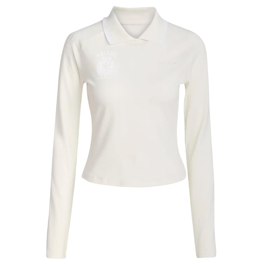 Рубашка ADIDAS ORIGINALS Long-Sleeve Crest, White/Off White