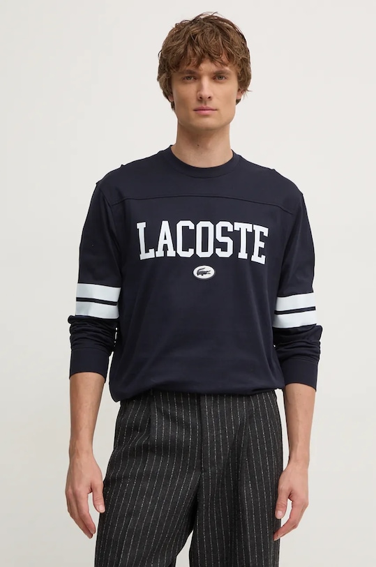 

Хлопковая водолазка Lacoste, черный
