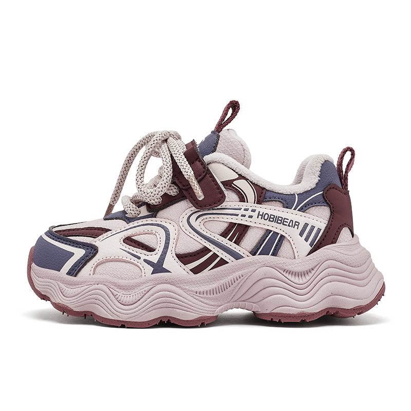 

Антискользящие и износостойкие утепленные детские повседневные туфли Kids' HOBIBEAR, фиолетовый