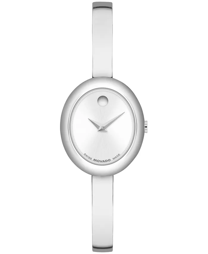 

Женские часы Museum Oval Bangle с кварцевым механизмом и корпусом из нержавеющей стали, 22 x 26 мм Movado