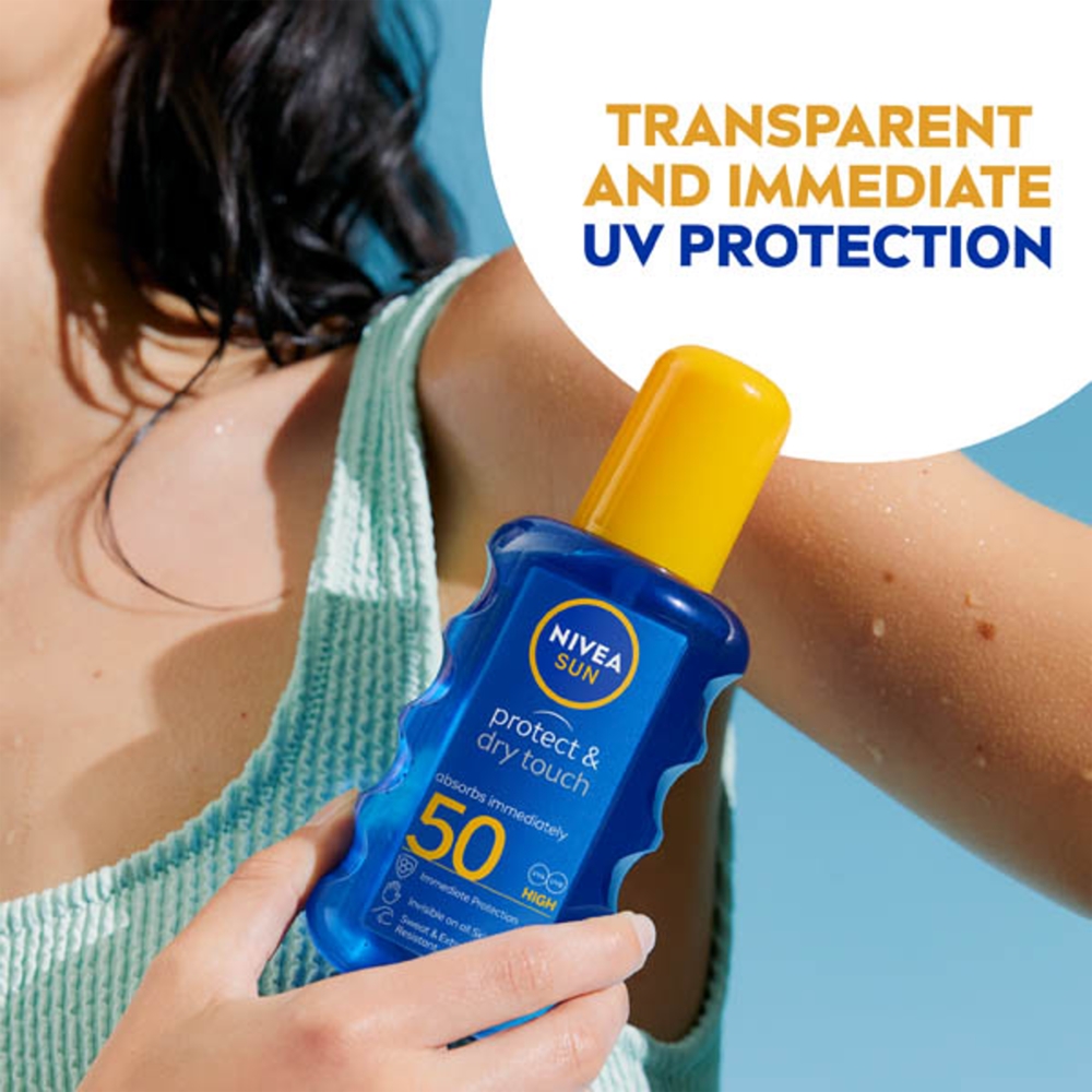 Солнцезащитный спрей с защитой от солнца, не оставляющий следов, SPF 50 Nivea, 200 мл — фото 3