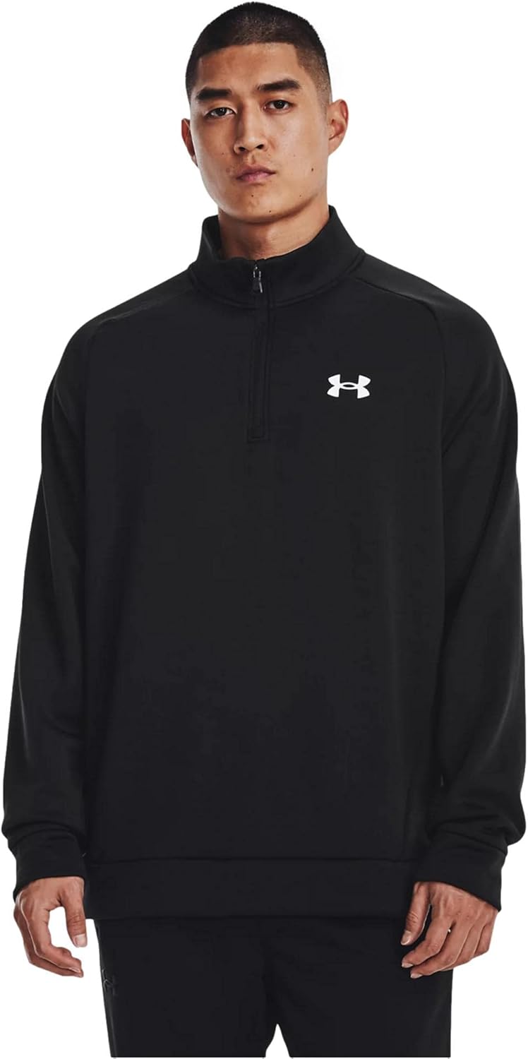 

Under Armour мужская флисовая толстовка 1/4 молнии, Black