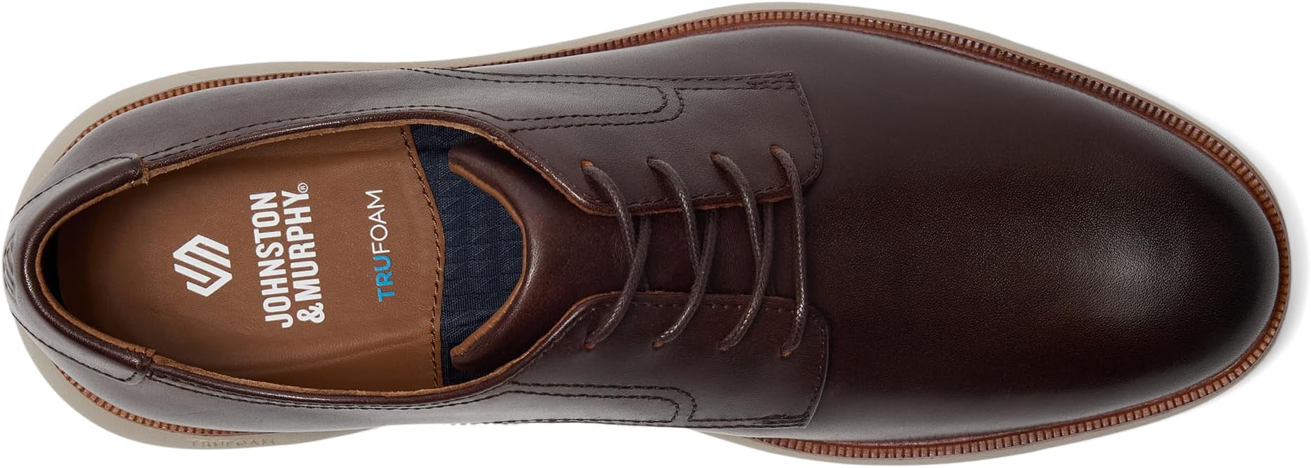 Оксфорды Johnston & Murphy Men's Larkin Plain Toe, Mahogany Italian Calfskin — фото 2