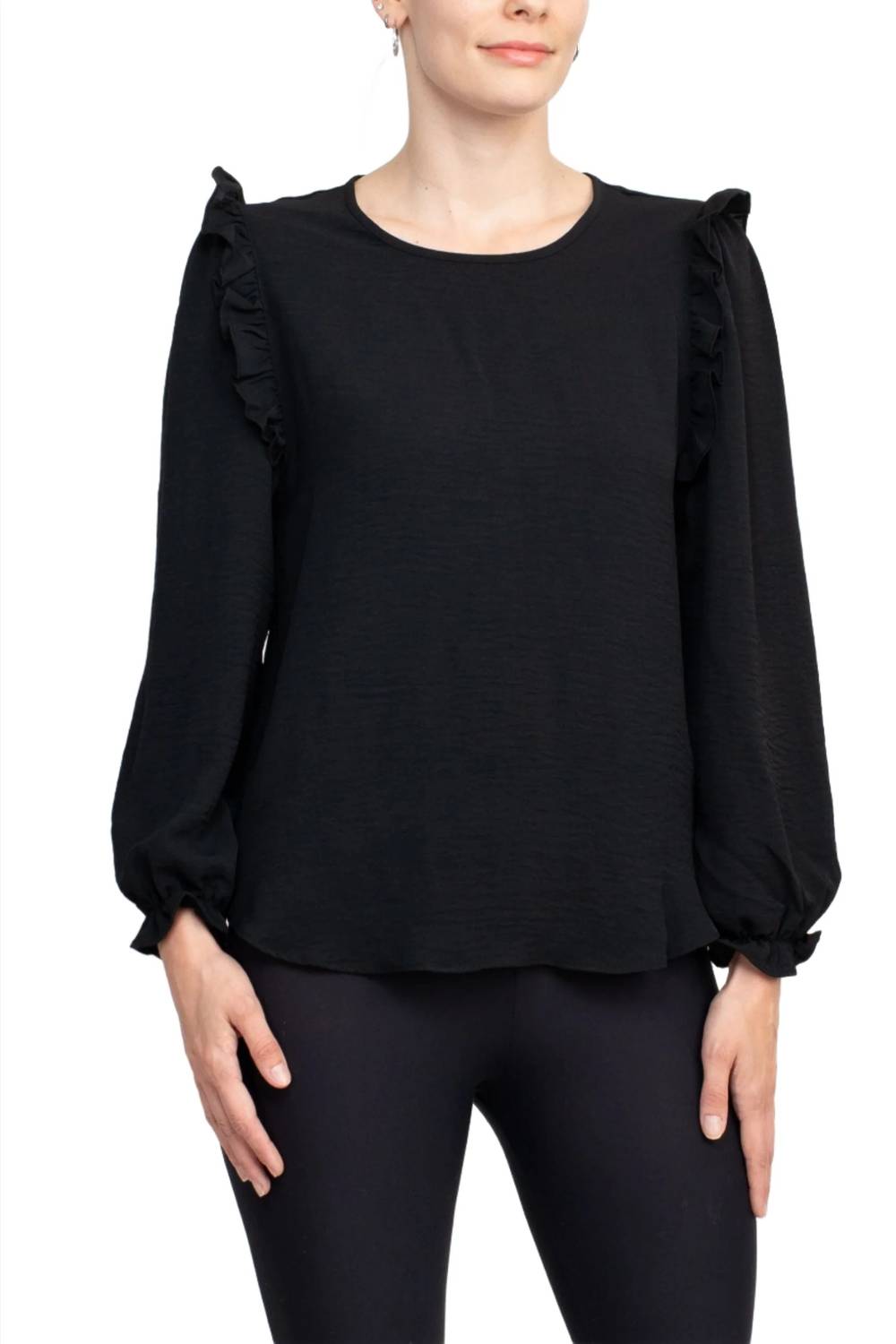 

Counterparts Топ Bishop с присборенными манжетами, черный