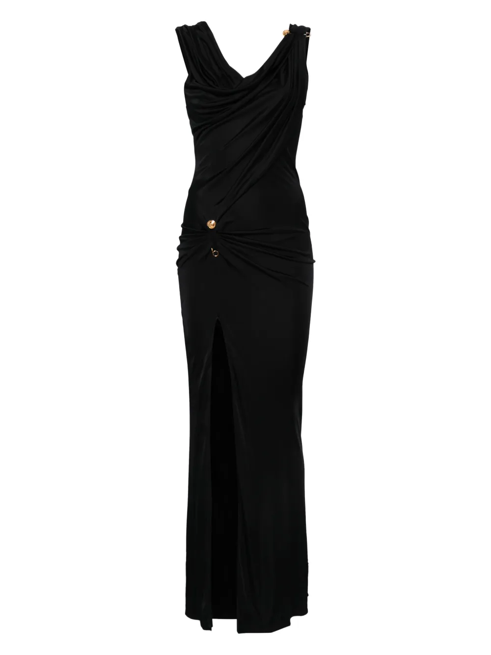 

Платье с асимметричным вырезом VERSACE, черный