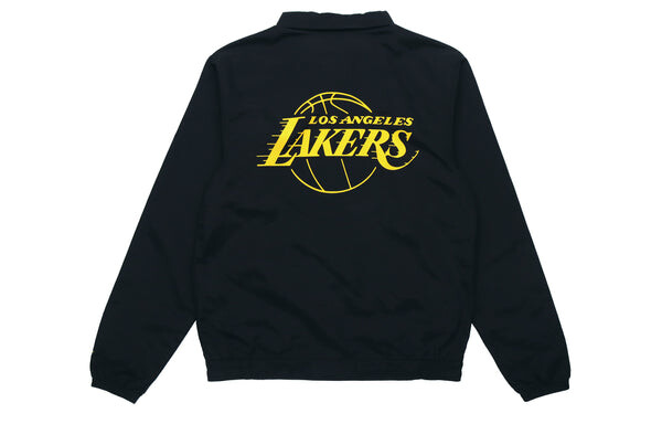 Куртка Nike Los Angeles Lakers NBA Lightweight lapel Zipper Long Sleeves Logo Jacket Black, черный — фото 2