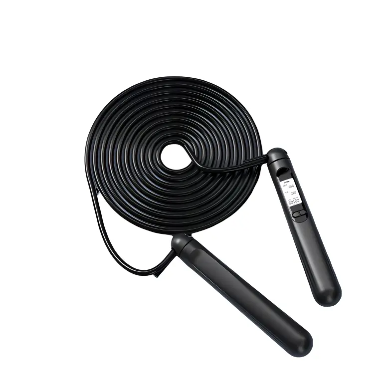 

Скакалка PVC веревка ABS ручки для учеников длина шнура 2,8 м LINING, черный