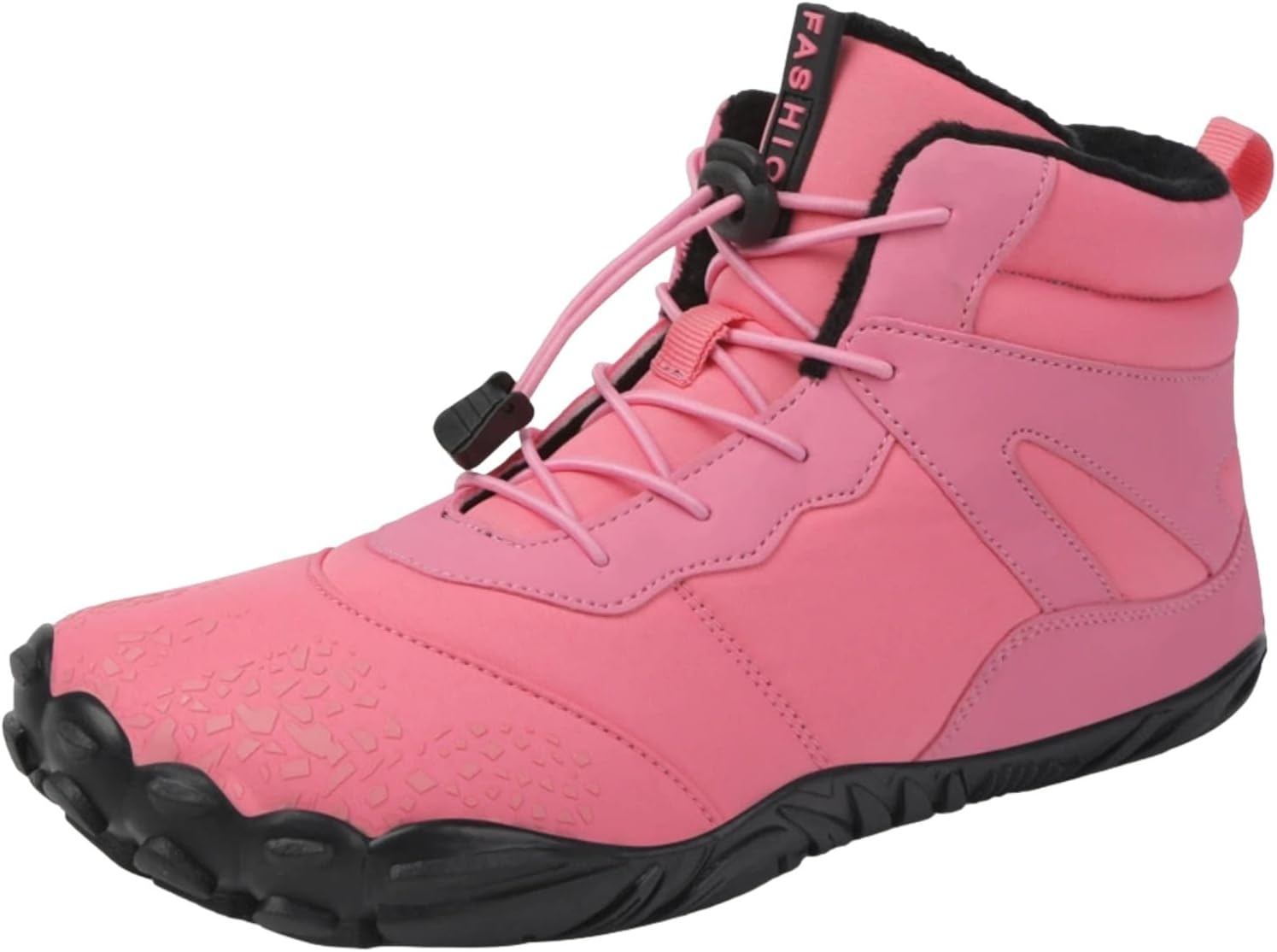 

Ботинки для женщин и мужчин с теплой меховой подкладкой, зимние снежные ботинки, противоскользящие Wabkderpu, розовый