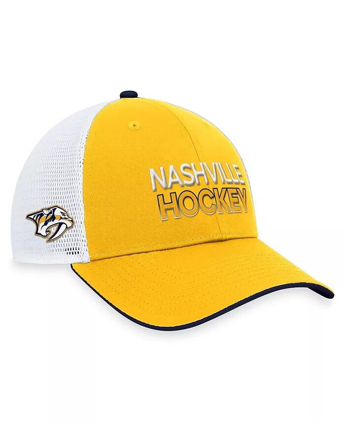 

Мужская золотая кепка Nashville Predators Authentic Pro Rink Trucker Adjustable Fanatics