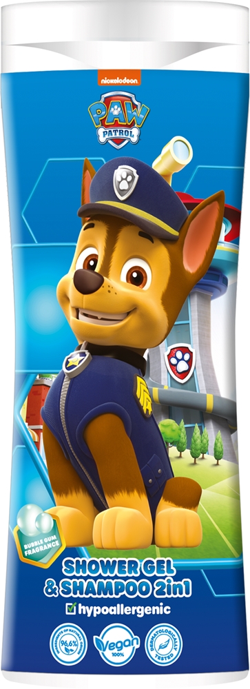 

Гель для душа и шампунь «Щенячий патруль» 2-в-1 шампунь и гель для душа для детей Nickelodeon, bubble gum 300 мл